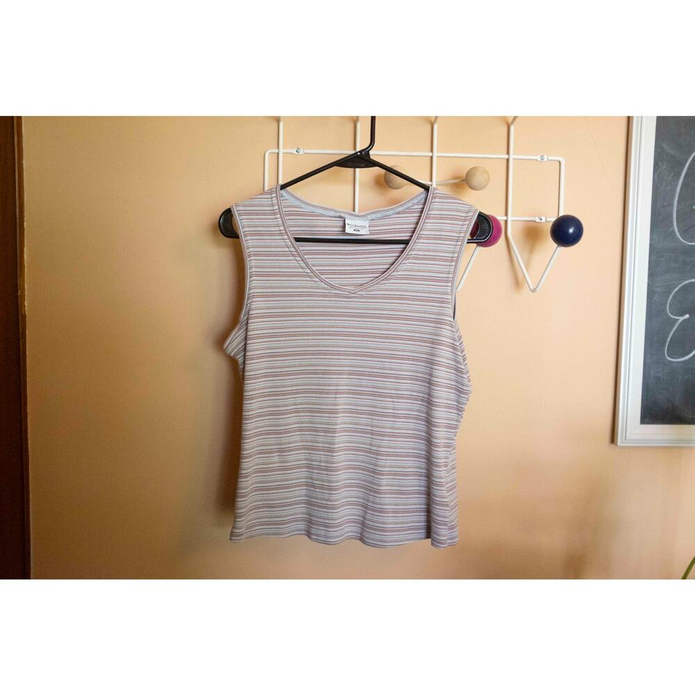 Vintage Columbia Earth Tone Striped Top – Super Soft Stretchy Tank